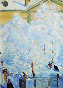 Boris Mikhailovich Kustodiev Painting - hard rime 1917 Boris Mikhailovich Kustodiev